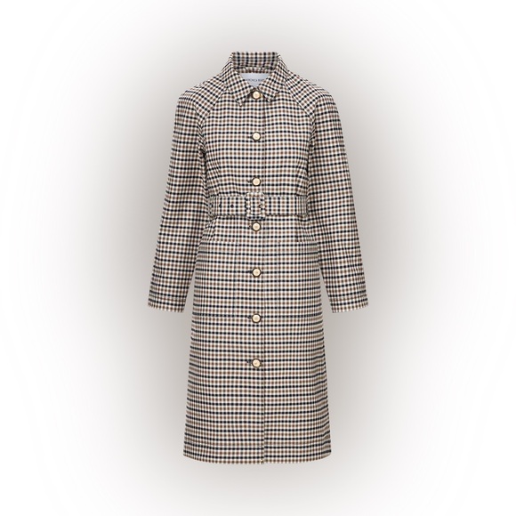 NEW Veronica Beard CURRENT SEASON Quinton Plaid Trench Coat NWT XS - Picture 6 of 14
